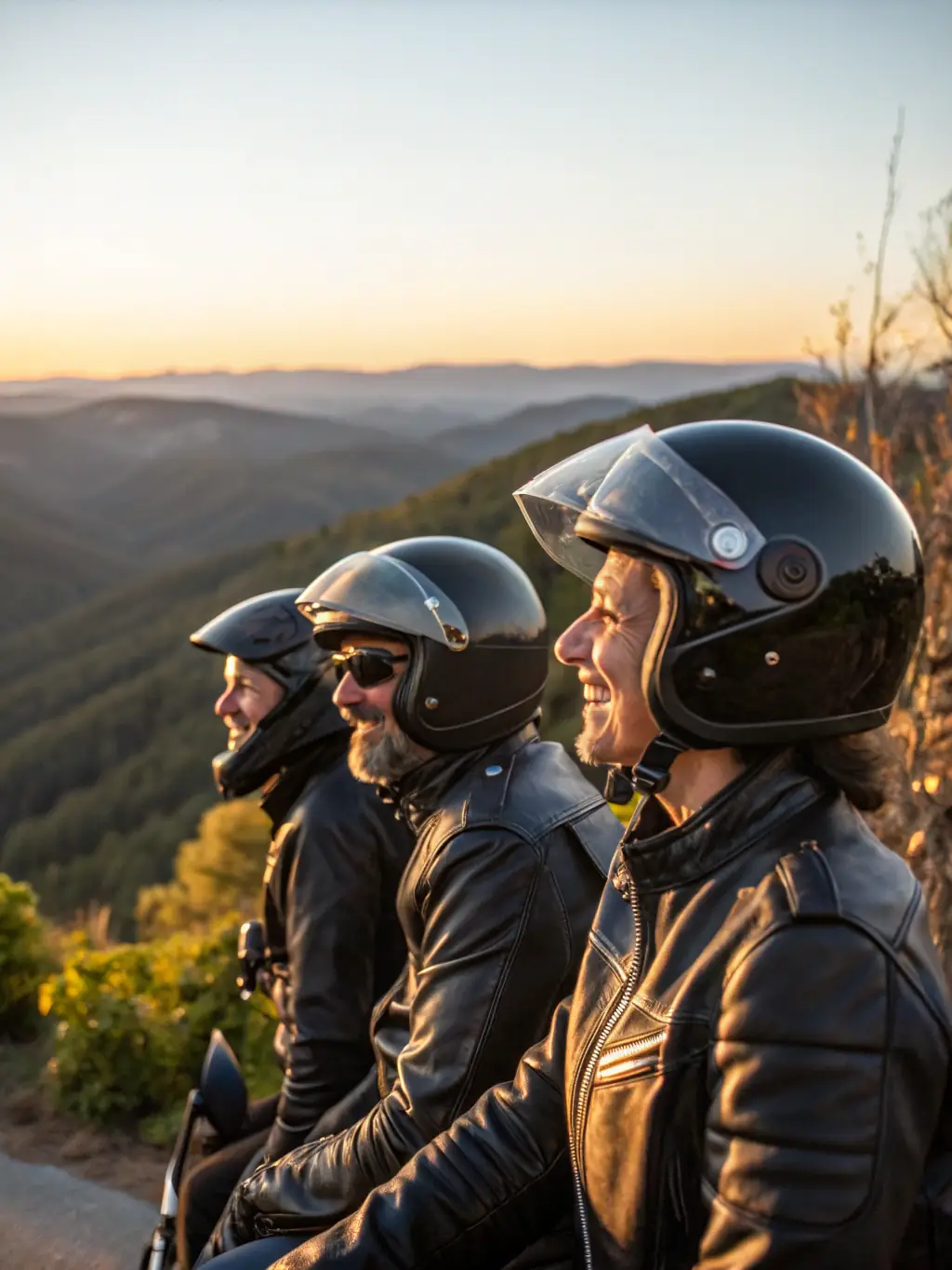 A dynamic image of FMF 04 members gathered at a motorcycle rally, showcasing the excitement and social connections fostered through federation events.